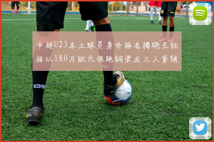中超U23本土球员身价排名揭晓王钰栋以180万欧元领跑铜梁龙三人紧随其后